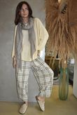 Santa Fe Check Relaxed Barrel Pant Custard