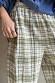 Santa Fe Check Relaxed Barrel Pant Olive