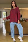 Shadow Bloom Sweatshirt Bordeaux