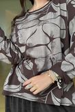 Shadow Bloom Sweatshirt Chocolate