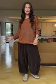 Shadow Bloom Sweatshirt Rust