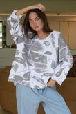Shadow Bloom Sweatshirt White