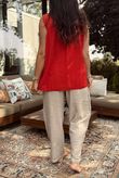 Sicily Pure Cotton Lace Vest Top Cherry /10 =