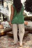 Sicily Pure Cotton Lace Vest Top Plant /20 =