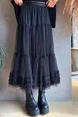 Simone Tulle Midaxi Skirt Black 