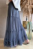 Simone Tulle Midaxi Skirt Blue Steel 