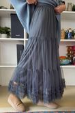 Simone Tulle Midaxi Skirt Blue Steel /30 =