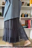 Simone Tulle Midaxi Skirt Blue Steel /30 =
