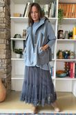 Simone Tulle Midaxi Skirt Blue Steel /30 =