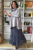 Simone Tulle Midaxi Skirt Blue Steel /30 =