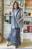 Simone Tulle Midaxi Skirt Blue Steel /30 =
