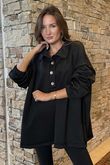 Soft Tech Jersey Funnel Neck Sweatshirt Black