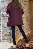 Soft Tech Jersey Funnel Neck Sweatshirt Burgundy