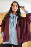 Soft Tech Jersey Relaxed Blazer Burgundy /5=