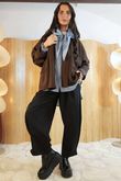 Soft Tech Jersey Relaxed Blazer Chocolate /4=