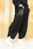 Soft Tech Sequin Pocket Shelby Pant Black Silver /14=