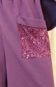 Soft Tech Sequin Pocket Shelby Pant Burgundy /12=