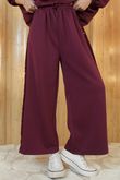 Soft Tech Sequin Wide Leg Pant Burgundy /15=