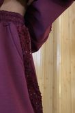 Soft Tech Sequin Wide Leg Pant Burgundy /15=