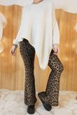 Soft Touch Kick Flare Legging Leopard Brown