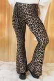  Soft Touch Kick Flare Legging Leopard Brown