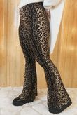  Soft Touch Kick Flare Legging Leopard Brown