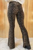  Soft Touch Kick Flare Legging Leopard Brown