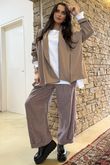 Sola Smart Tech Drape Relaxed Biker Jacket Mocha 