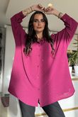 Stella Micro Stud Oversized Shirt Magenta