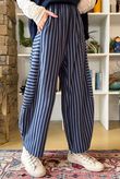 Sunday Morning 7/8 Barrel Pant Navy & Denim