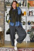 Sunday Morning 7/8 Barrel Pant Navy & Khaki
