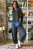 Sunday Morning 7/8 Barrel Pant Navy & Khaki