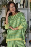 Sunday Morning Chill Sweatshirt Lime & Emerald -