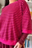 Sunday Morning Relaxed Sweatshirt Burgundy & Carmine