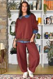 Sunday Morning Relaxed Sweatshirt Burgundy & Chocolate