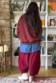 Sunday Morning Relaxed Sweatshirt Burgundy & Chocolate
