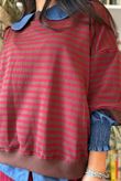 Sunday Morning Relaxed Sweatshirt Burgundy & Chocolate