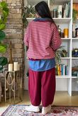 Sunday Morning Relaxed Sweatshirt Burgundy & Rose