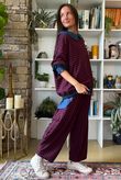 Sunday Morning Relaxed Sweatshirt Navy & Burgundy