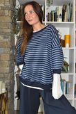 Sunday Morning Relaxed Sweatshirt Navy & Denim
