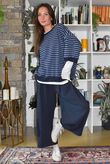Sunday Morning Relaxed Sweatshirt Navy & Denim