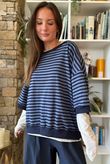 Sunday Morning Relaxed Sweatshirt Navy & Denim