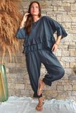 Sundaze Cheesecloth Bloomer Pant Charcoal