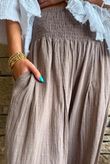 Sundaze Cheesecloth Bloomer Pant Mocha