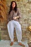 Sundaze Cheesecloth Bloomer Pant White