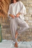 Sundaze Cheesecloth Chalk Stripe Bloomer Pant Calico