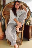 Sundaze Cheesecloth Chalk Stripe Bloomer Pant Calico