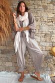 Sundaze Cheesecloth Chalk Stripe Bloomer Pant Calico
