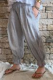 Sundaze Cheesecloth Chalk Stripe Bloomer Pant Cloud