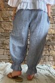Sundaze Cheesecloth Chalk Stripe Bloomer Pant Denim